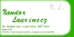 nandor laurinecz business card